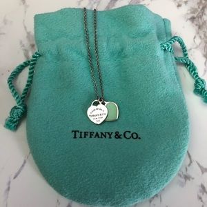 Return to Tiffany mini double heart tag necklace